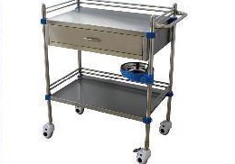 MN-SUS085 - Instrument Trolley with Drawer and Bowl