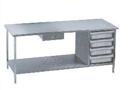 MN-SUS108 - Work Table with Drawers and Shelf