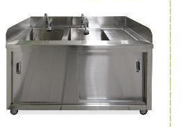 MN-SUS136 - Double-Bowl Sink Unit with Cabinet