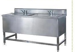 MN-SUS138 - Double-Bowl Sink Table
