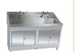 MN-SUS142 - Two-Station Scrub Sink with Cabinet