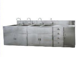 MN-SUS143 - Four-Station Scrub Sink
