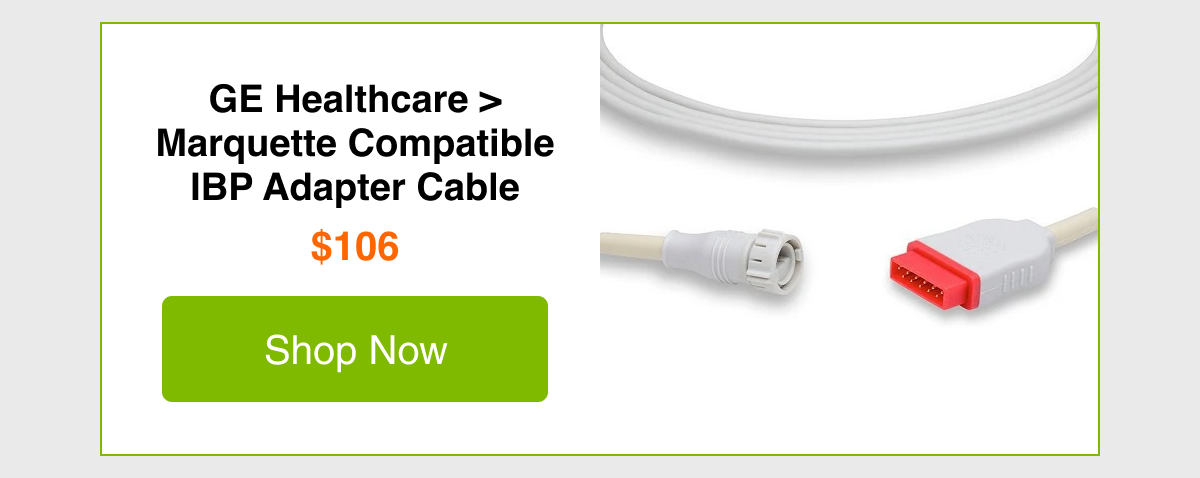 GE Healthcare > Marquette Compatible IBP Adapter Cable