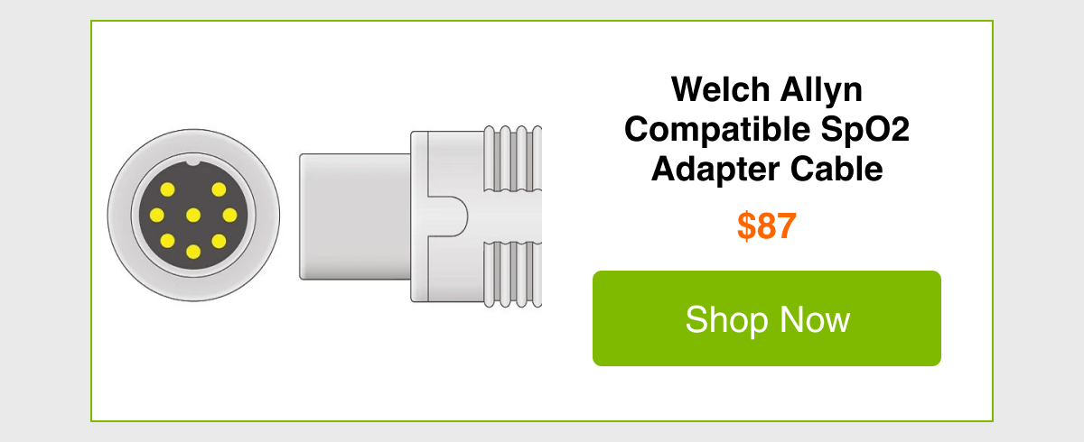 Welch Allyn Compatible SpO2 Adapter Cable