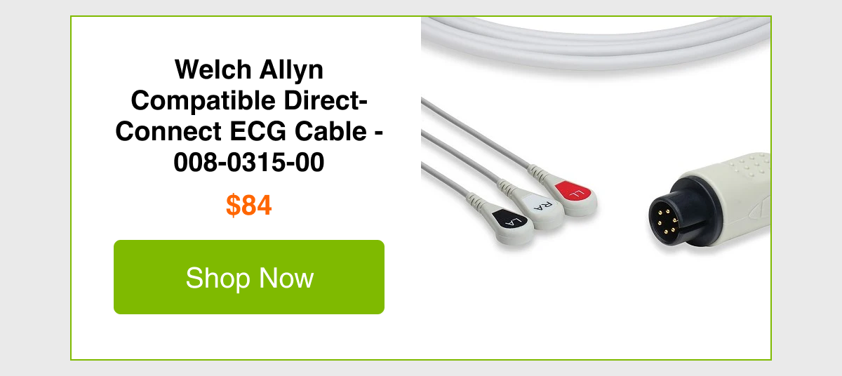 Welch Allyn Compatible Direct-Connect ECG Cable