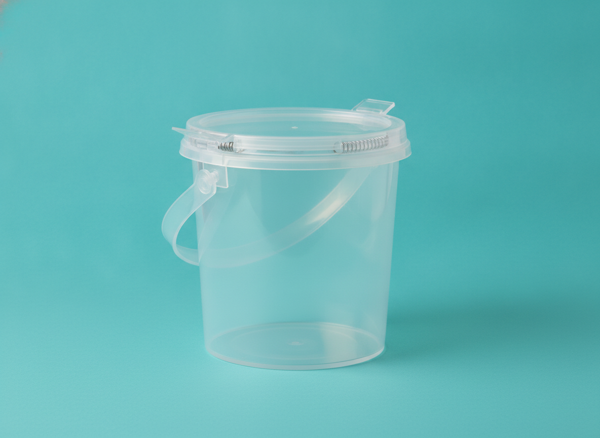 Automatic-Close Transparent Storage Bucket