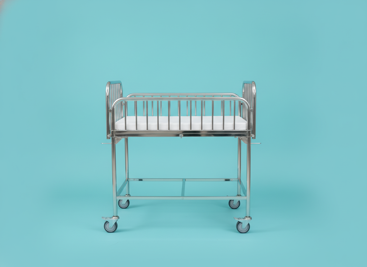 MN-CB007 - Stainless Steel Baby Cot