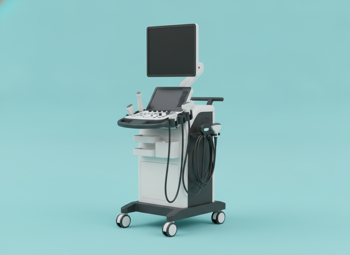 MN-300B - Black/white Trolley Ultrasound