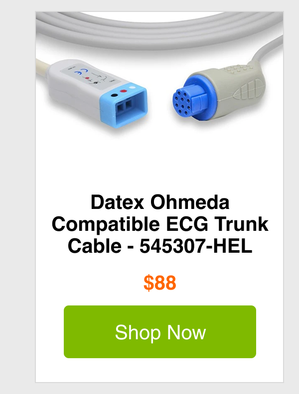 Datex Ohmeda Compatible ECG Trunk Cable - 545307-HEL