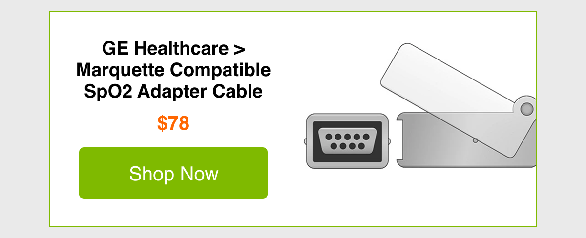 GE Healthcare > Marquette Compatible SpO2 Adapter Cable