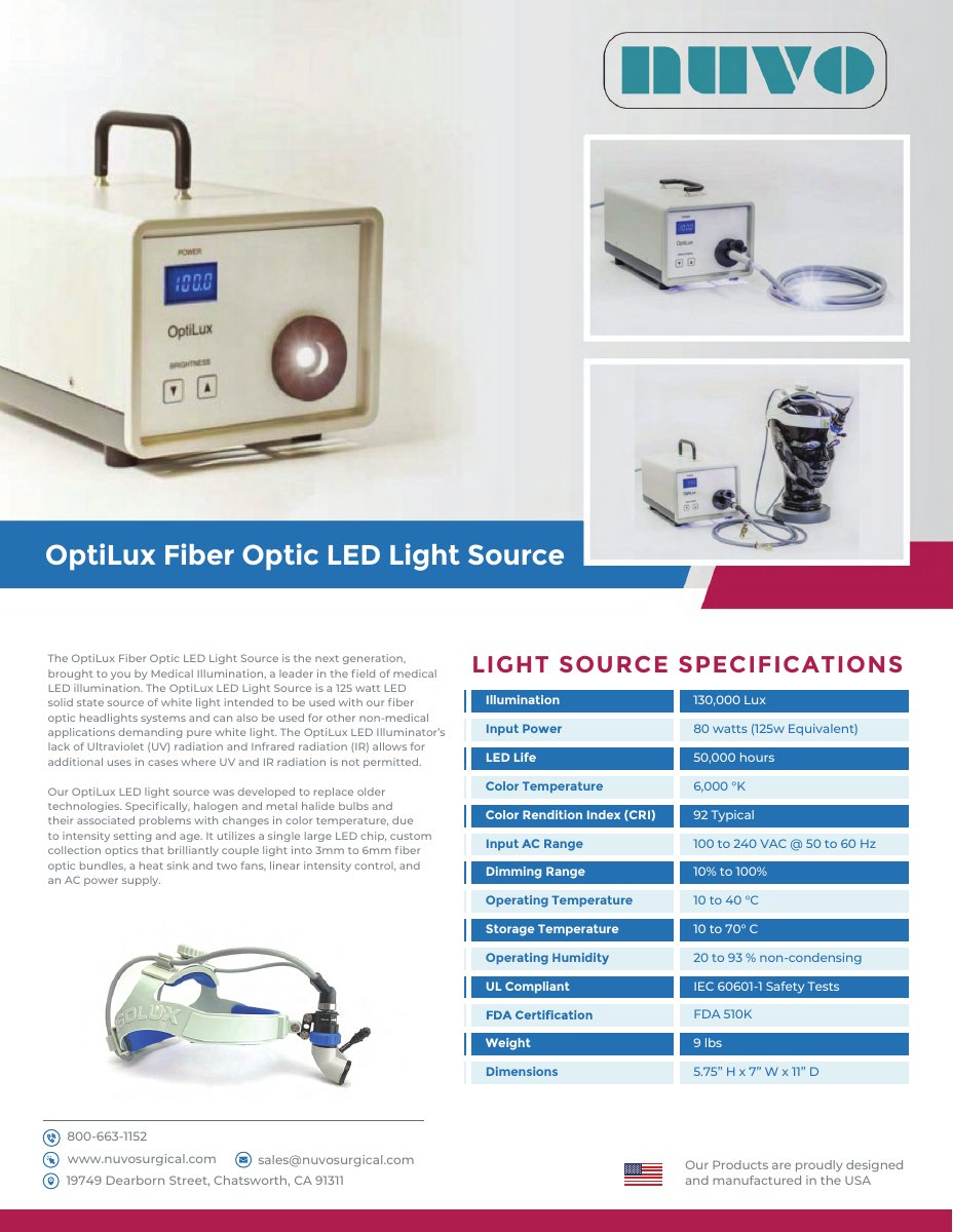 OptiLux Fiber Optic LED Light Source