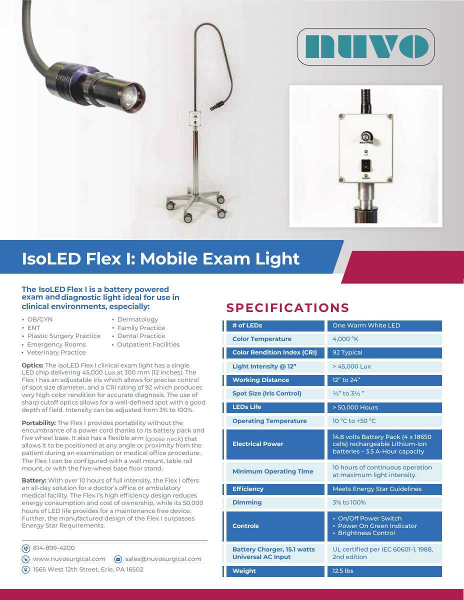 IsoLED Flex I Exam Light