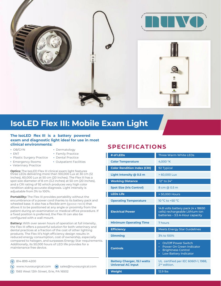 IsoLED Flex III Exam Light